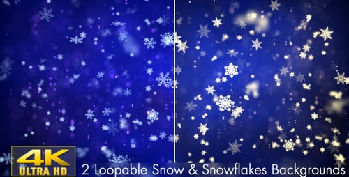 Winter Snowflakes Falling Festive Background Animation