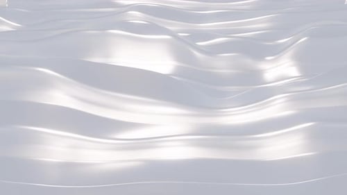Abstract Fluid White Wavy Surface Background Loop