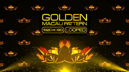 Goldenes Macau-Muster-VJ-Kit