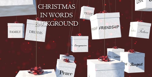 Floating 3D Gift Boxes with Inspirational Words