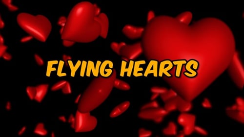 Romantic Falling Red Hearts Seamless Loop Background