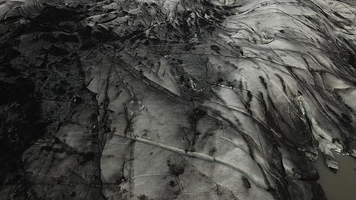 Solheimajokull Glacier with Dark Ice