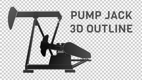 Animated Oil Pumpjack Industrial Energy Production Loop