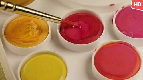 Acrylic Paint With Brush 0134