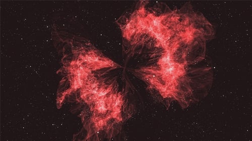 Wunderschöner roter Weltraumnebel
