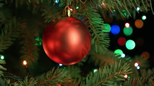 Close Up of a Christmas Ornament on a Tree