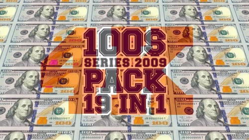 Moving Grid of US 100 Dollar Bills Background Animation