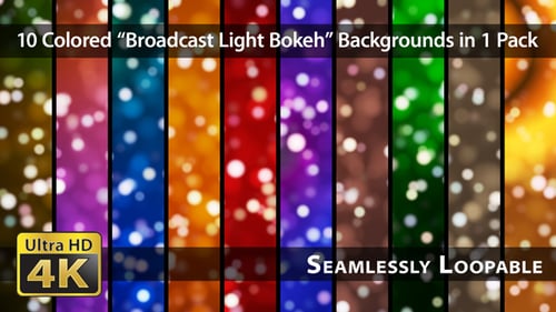 Colorful Sparkling Bokeh Particles Loop Background
