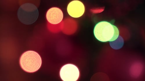 Magically Decorated Christmas Tree With Balls, Balls, Red, Green And Fairy Background, Dynamic