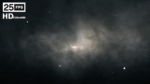 Cosmic Light Reveal with Abstract Nebula and Twinkling Particles
