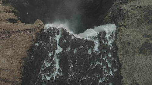 Mountain River And Waterfall