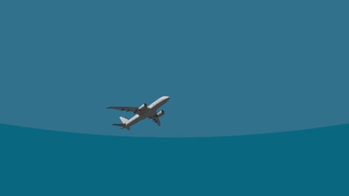 Großes Passagierflugzeug fliegt über den Himmel