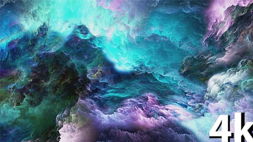 Colorful Abstract Fluid Nebula Space Background