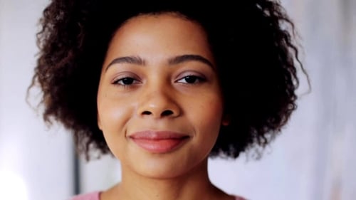 Young Woman Smiling Close Up Portrait