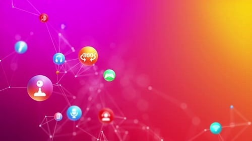 Fundo de tecnologia multimídia