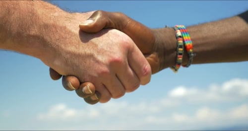 Handshake As Symbol of International Friendship