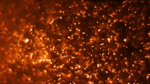 Golden Bokeh Light Sparkle Particles Background