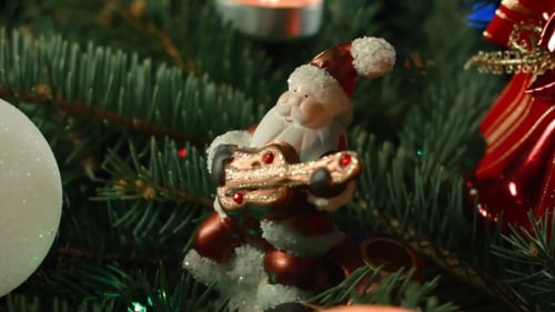 Christmas Santa Claus Ornament Decoration on Tree