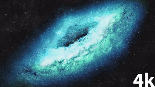Beautiful Blue Galaxy in the Vast Space