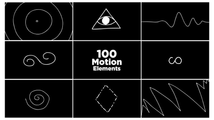 100 Motion Elements Pack, Elements ft. shape element & motion graphic ...