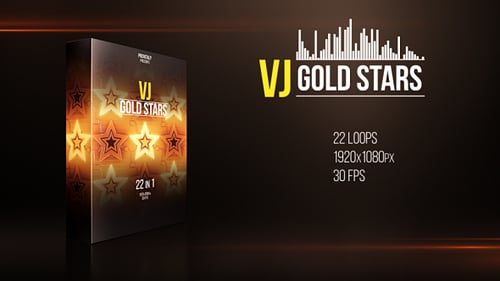 Dynamic Golden Stars Looping Background for Celebrations and Events