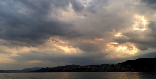 Sunset City Mountain Sea 1