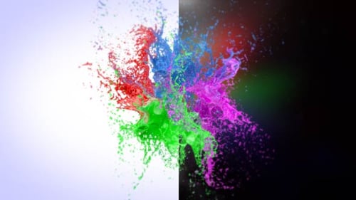 Colorful Paint Splatter Liquid Logo Reveal Animation