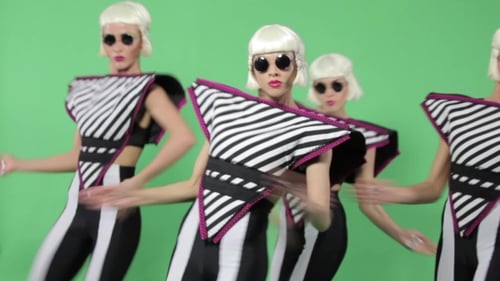 Danseuses sur fond vert