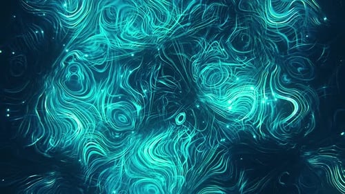 Blau leuchtende gewellte Abstraktion