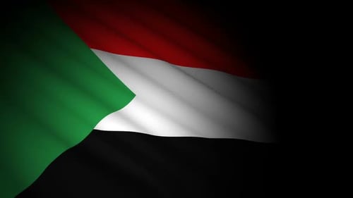 Waving Flag of Sudan Animation