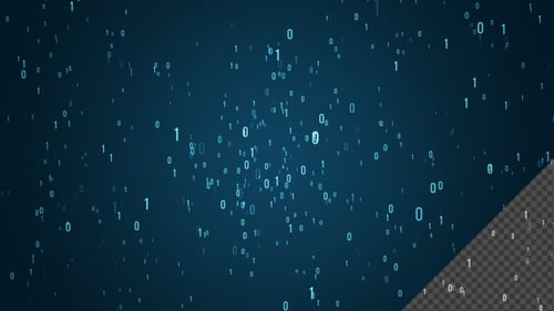 Futuristic Binary Code Digital Data Stream Animation