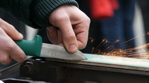 Knife Sharpener at Machine