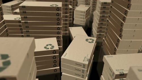 Delivery box pack production loop