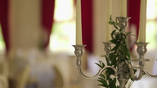 Wedding Table Setting Candelabra Decoration