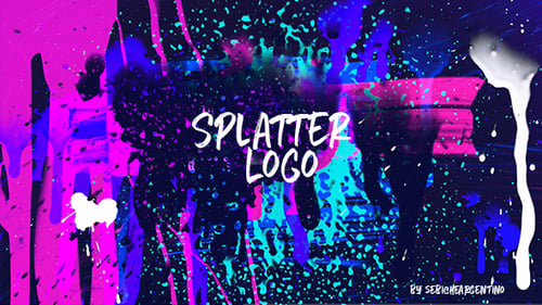 Vibrant Paint Splatter Logo Reveal