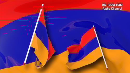 Waving Armenian Flag Animation for National Projects