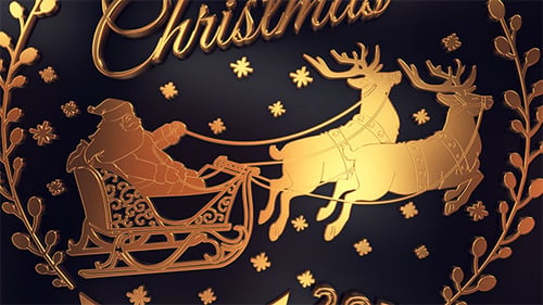 Elegant Golden Christmas and New Year Opener