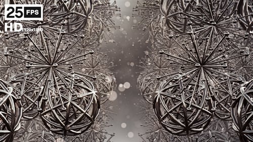 Abstract Metallic Spheres Geometric Repeating Pattern Animation