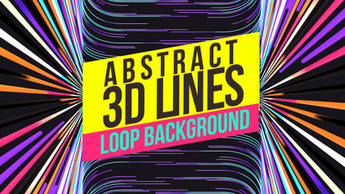 Bunte 3D-Linien
