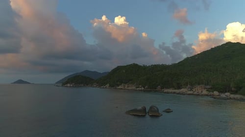 Clouds at Sunset over Beach