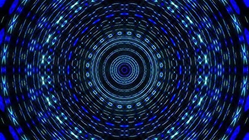 Lumière abstraite brillante gouvernant la couleur bleue, kaléidoscope