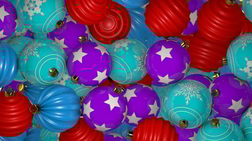 Falling Christmas Ornaments Transition Pack