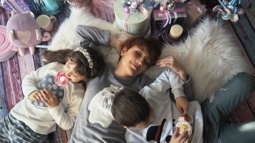 Happy Family Having Fun