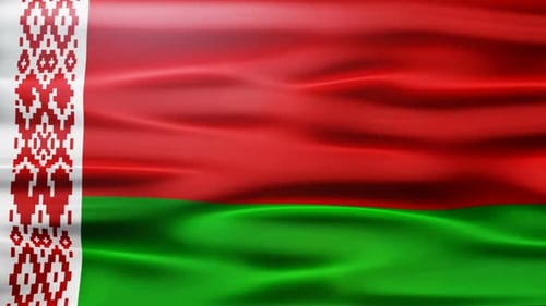 Realistic Waving Flag of Belarus Seamless Loop
