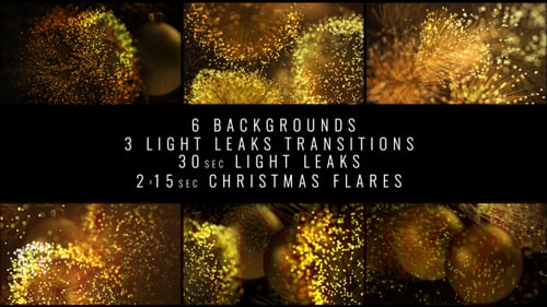 Golden Glittering Particle Christmas Backgrounds