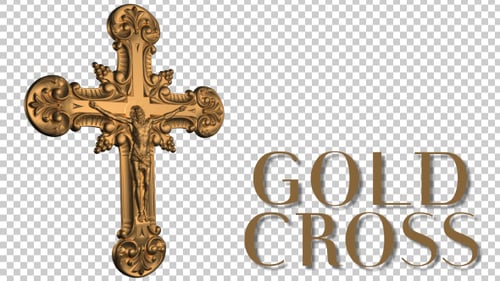 Anbetungskruzifix - Goldenes Kreuz