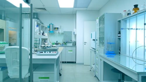 Dolly Shot of Modern Laboratory With Scientific Equipment