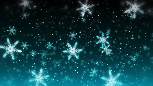 Glowing Snowflakes Winter Holiday Animation Background