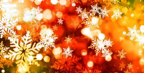 Animated Christmas Snowflakes with Sparkling Bokeh Background