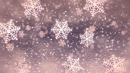Elegant Winter Snowflakes Christmas Background Animation